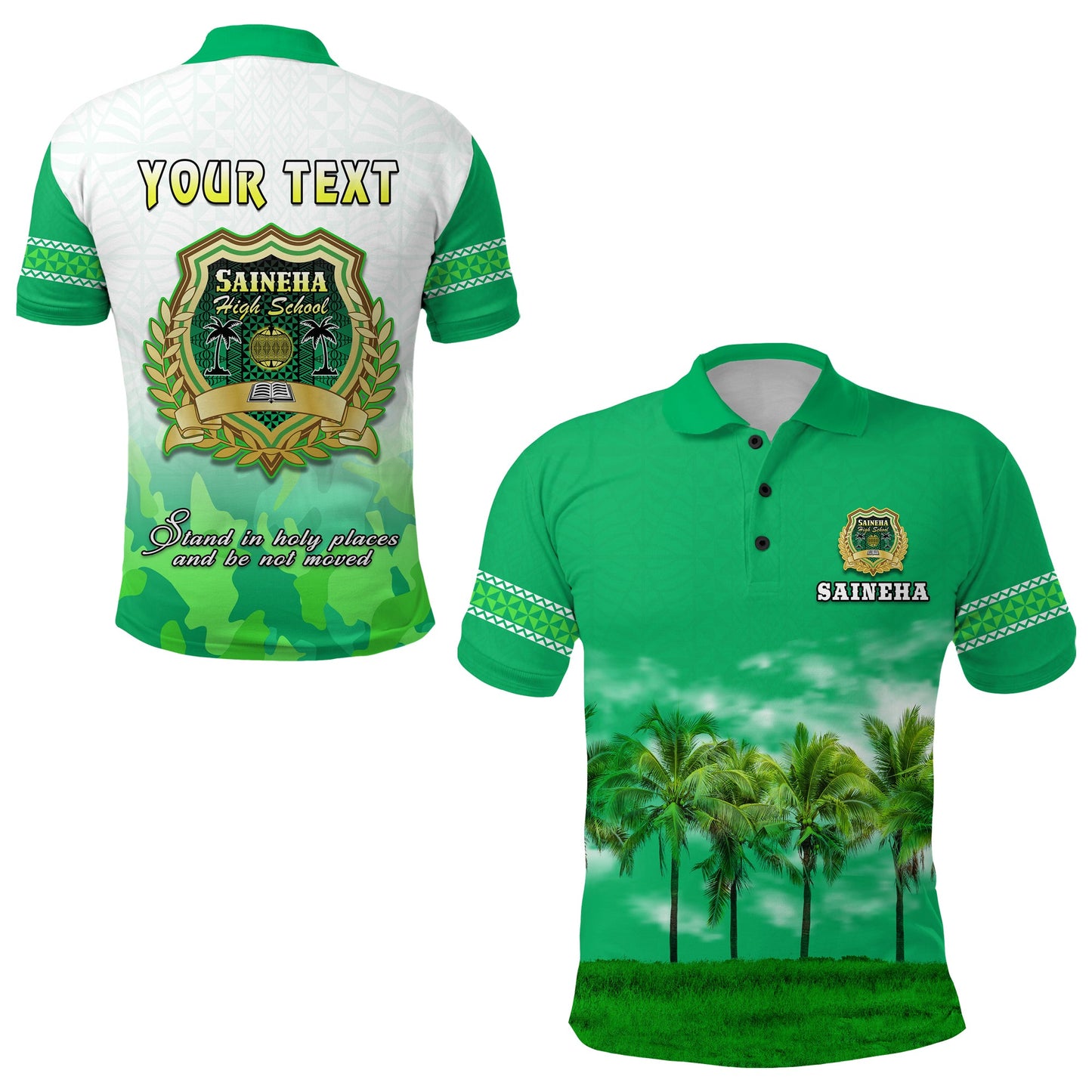 Custom Personalised Saineha High School Polo Shirt Original