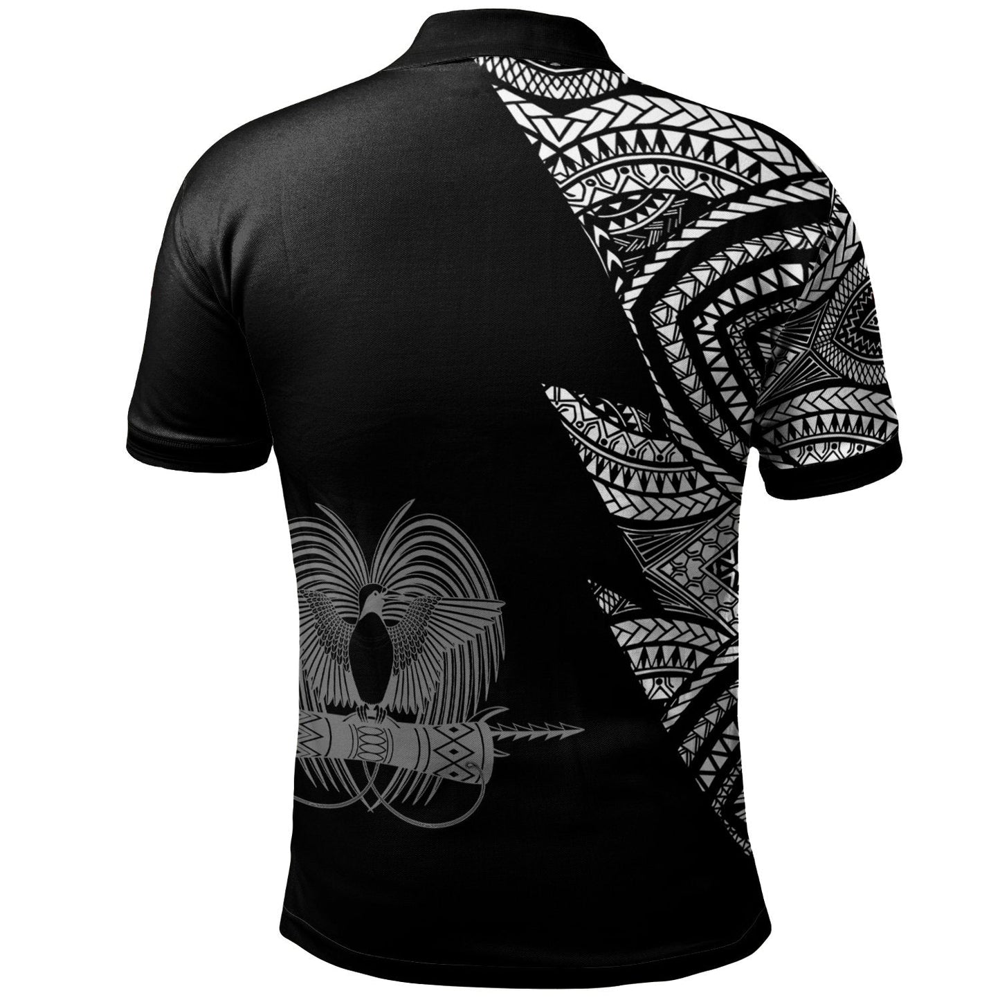Papua New Guinea Custom Personalized Polo Shirt - Flash Style White