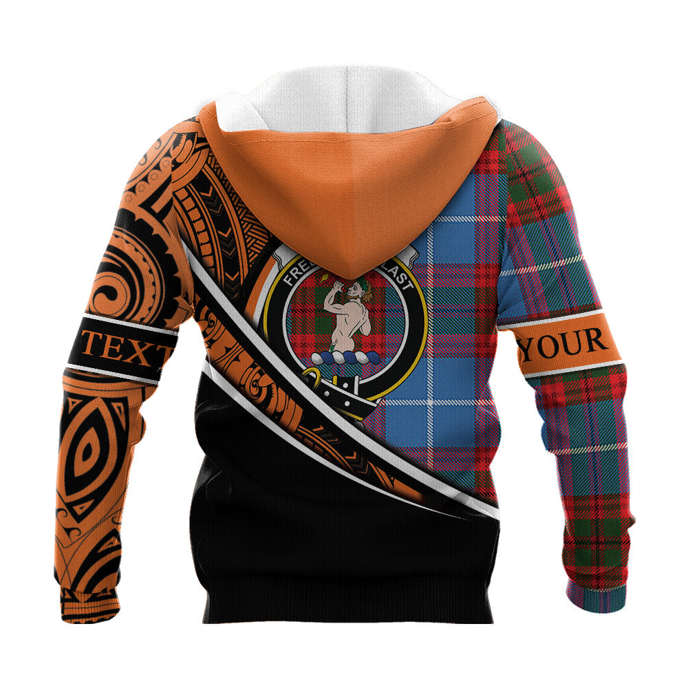 Printivon Pennycook Knitted Hoodie Pattern Polynesian Custom Text