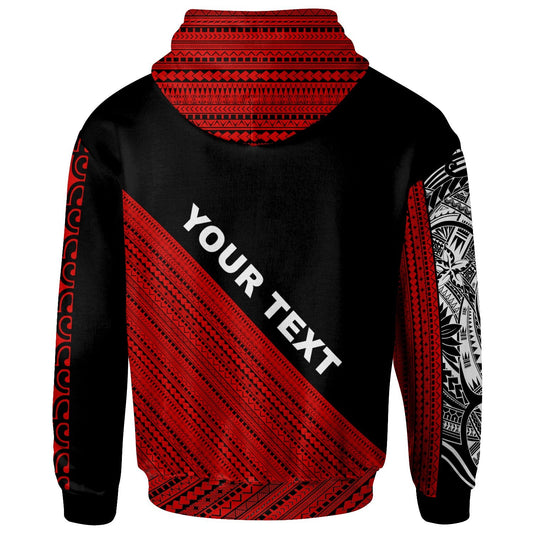 Philippines Hoodie Diagonal Pattern Red Unisex Zip Up Hoodie