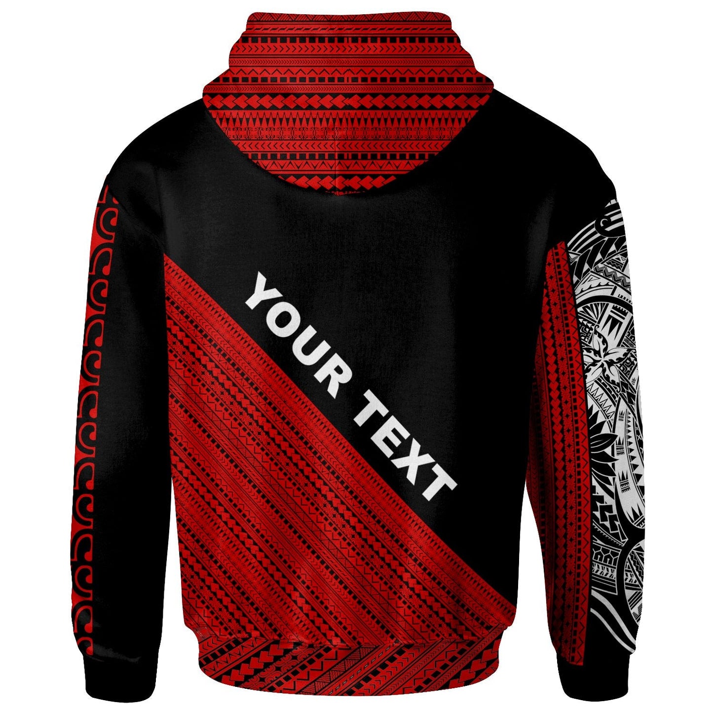 Philippines Hoodie Diagonal Pattern Red Unisex Zip Up Hoodie
