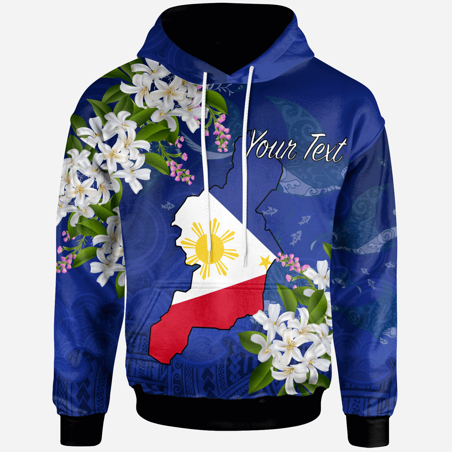Custom Text Philippines Personalised Custom Hoodie Filipino With Map