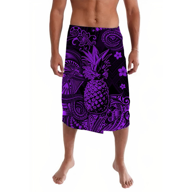 Hawaii Pineapple Polynesian Lavalava Unique Style - Purple