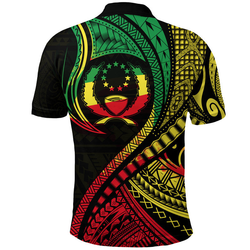 Pohnpei Polo Shirt Federated States Of Micronesia Reggae Wave Style