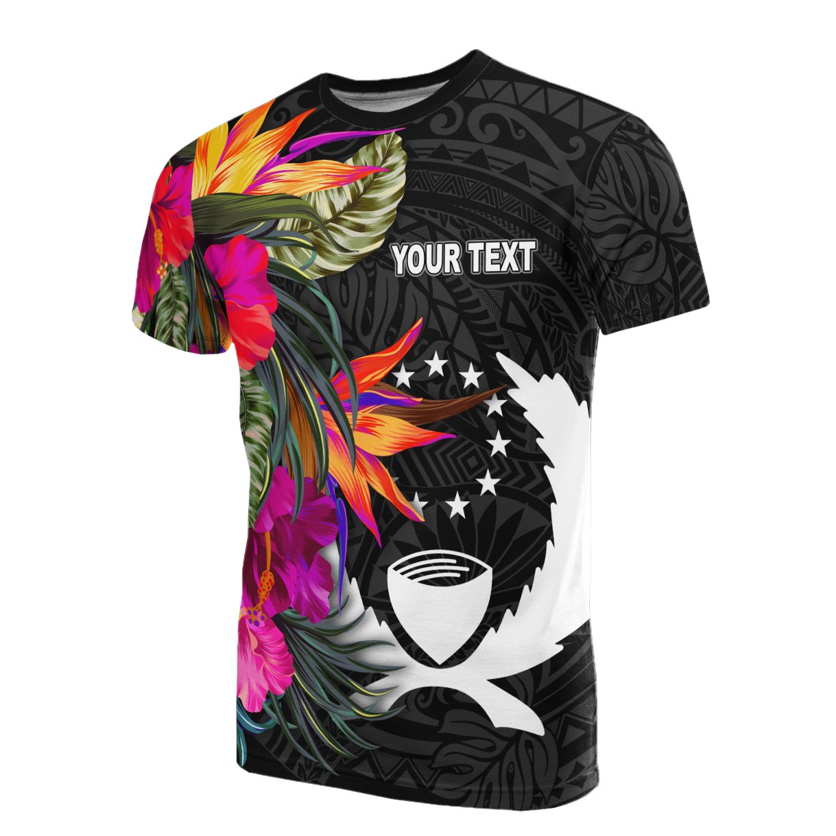 Pohnpei Micronesian Custom Personalised T Shirt Hibiscus Pattern