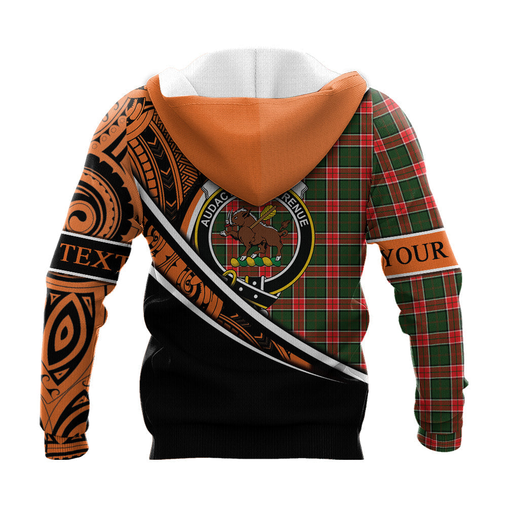 Printivon Pollock Modern Knitted Hoodie Pattern Polynesian Custom Text