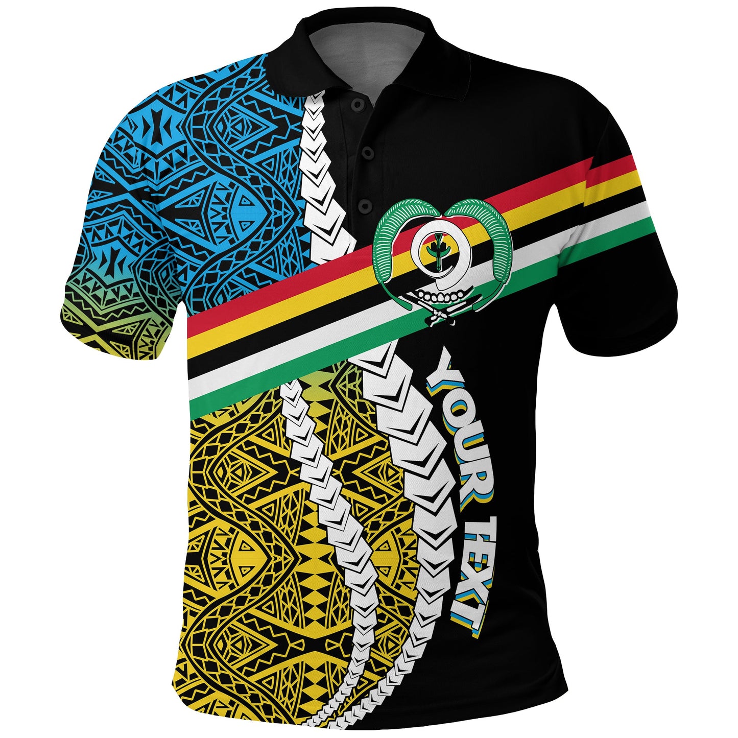 Custom Personalised Vanuatu Torba Province Polo Shirt Torba Flag Polynesian Pattern