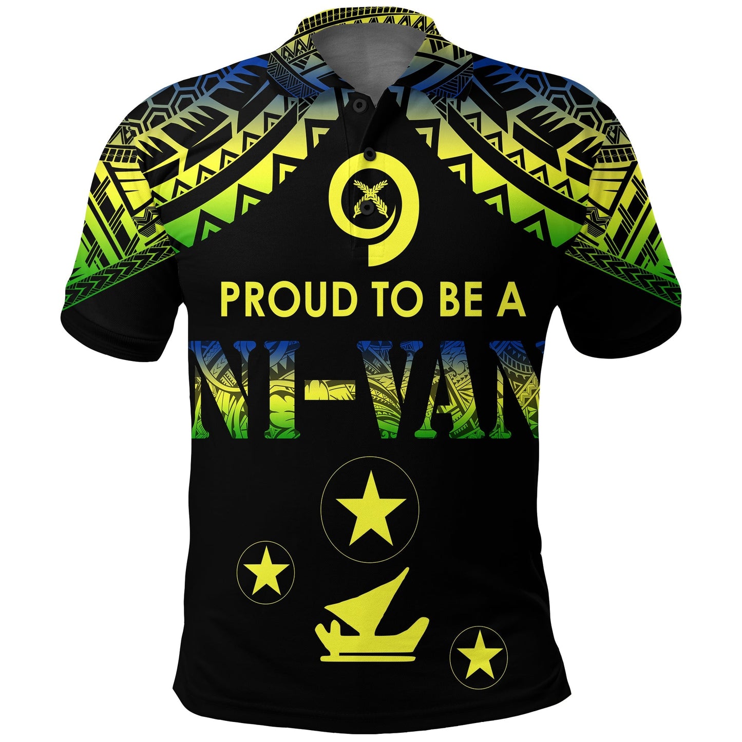 Vanuatu Proud To Be A Ni-Van - Polynesian Pattern Polo Shirt - Malampa Province