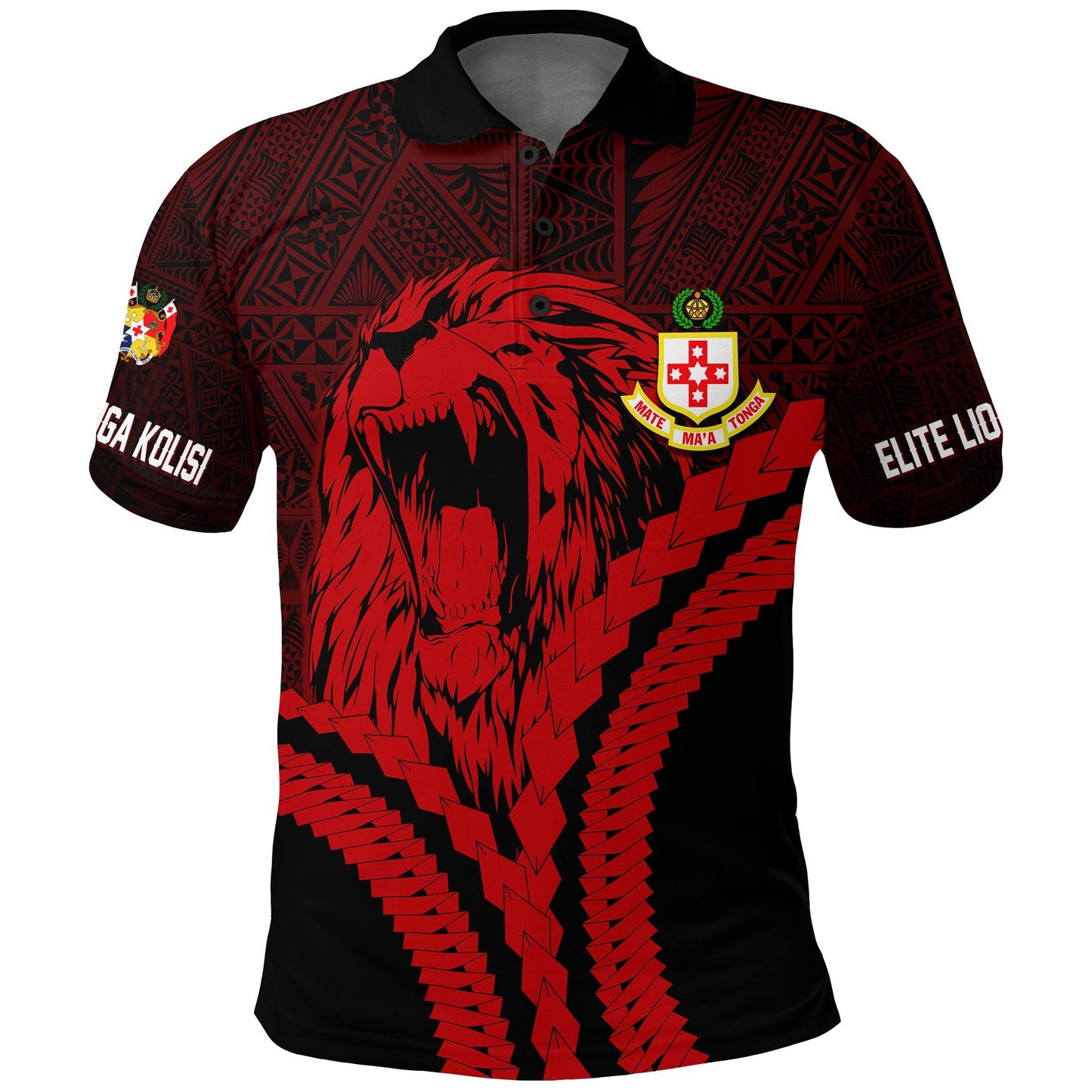 Kolisi Tonga 'Atele Personalised Polo Shirt Roaring Lion
