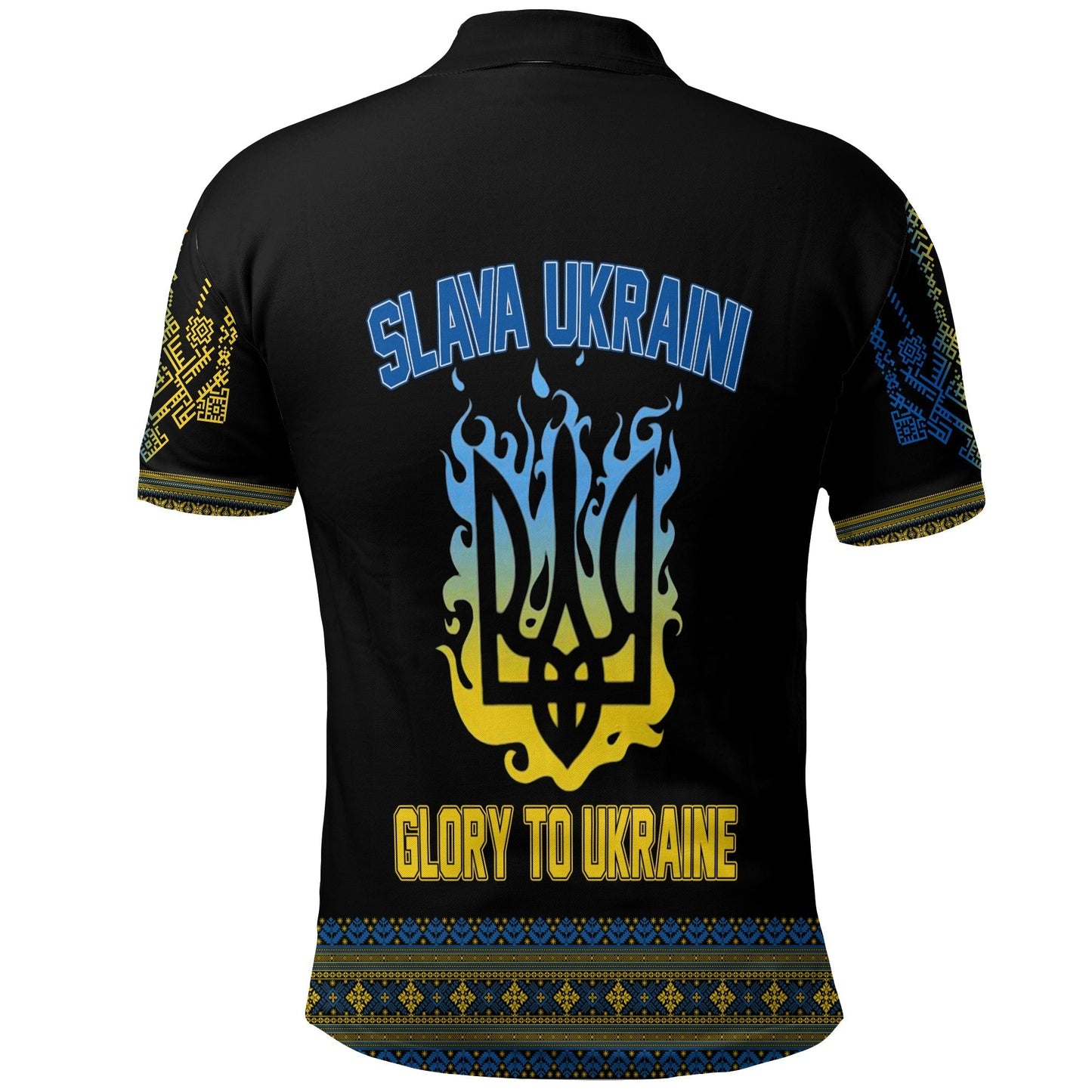 Ukraine Folk Patterns Folk Pattern Polo Shirt Slava Ukraini