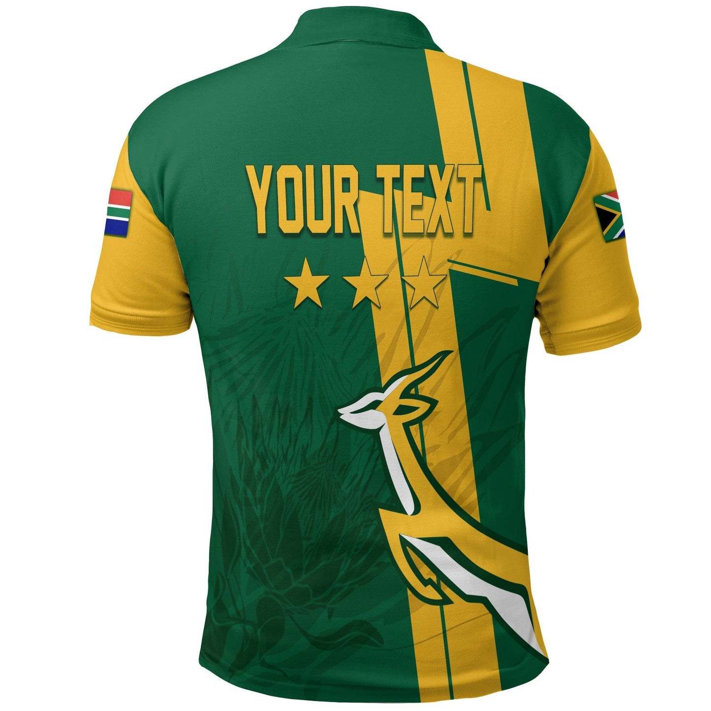 Custom South Africa Polo Shirt Rugby 7s 2022 Champion Springboks