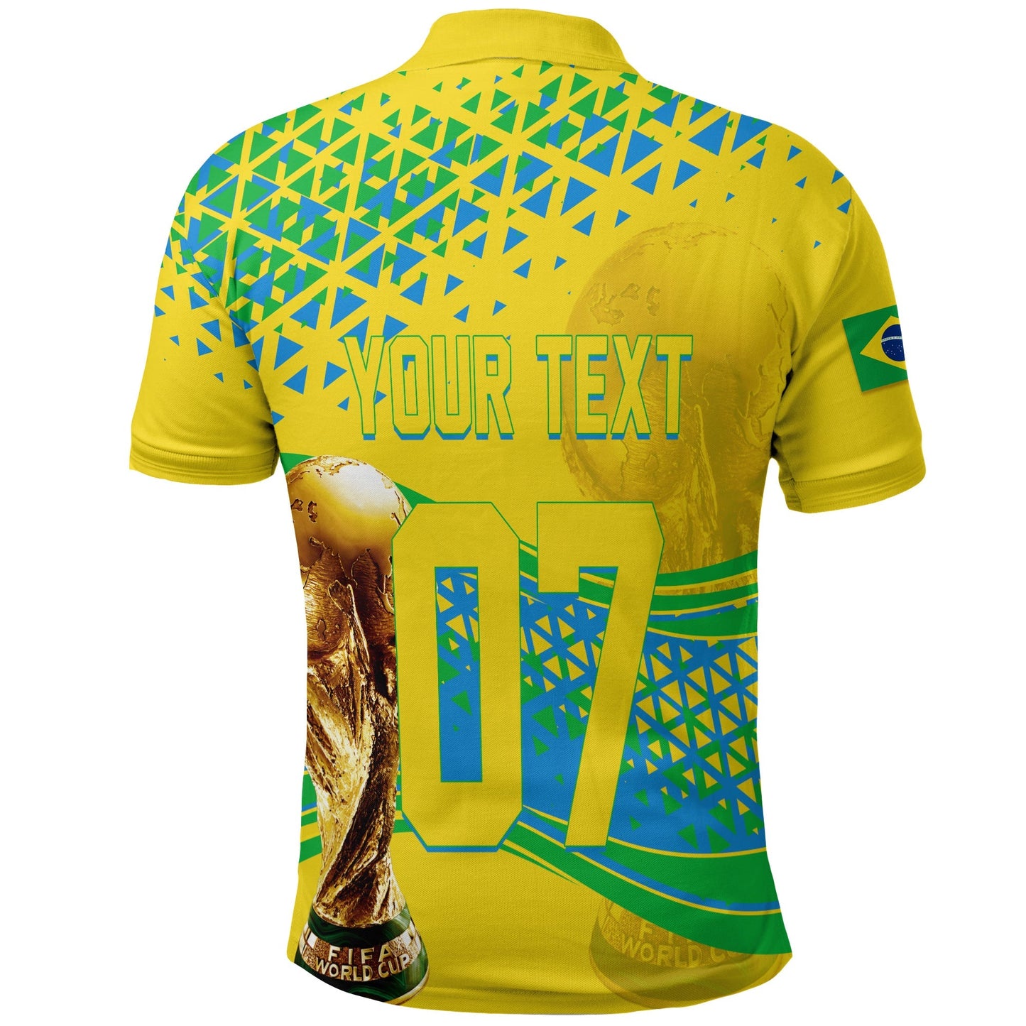 Custom Brazil Polo Shirt Football 2022 Champions