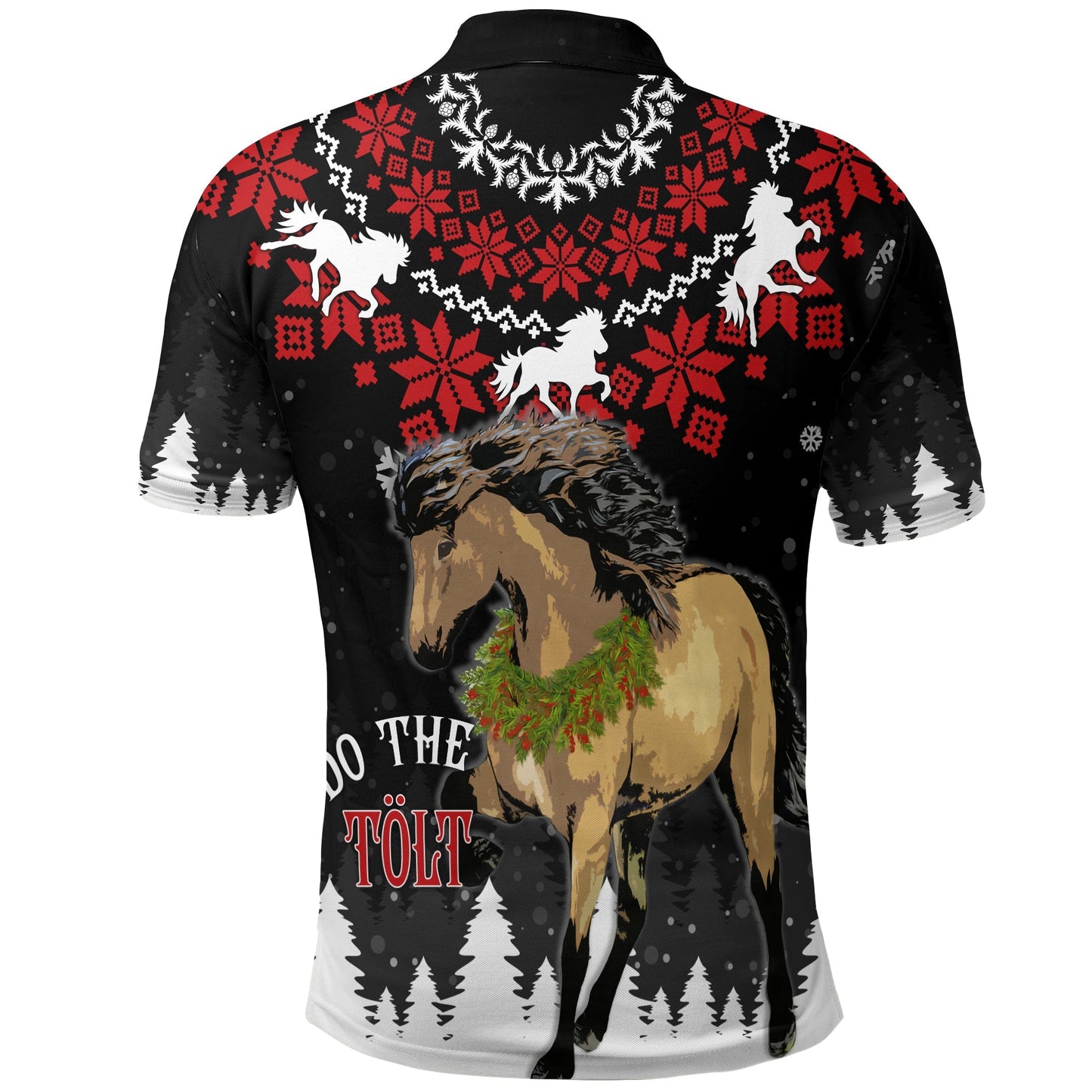 Iceland Polo Shirt Christmas Icelandic Horse Do The Tolt