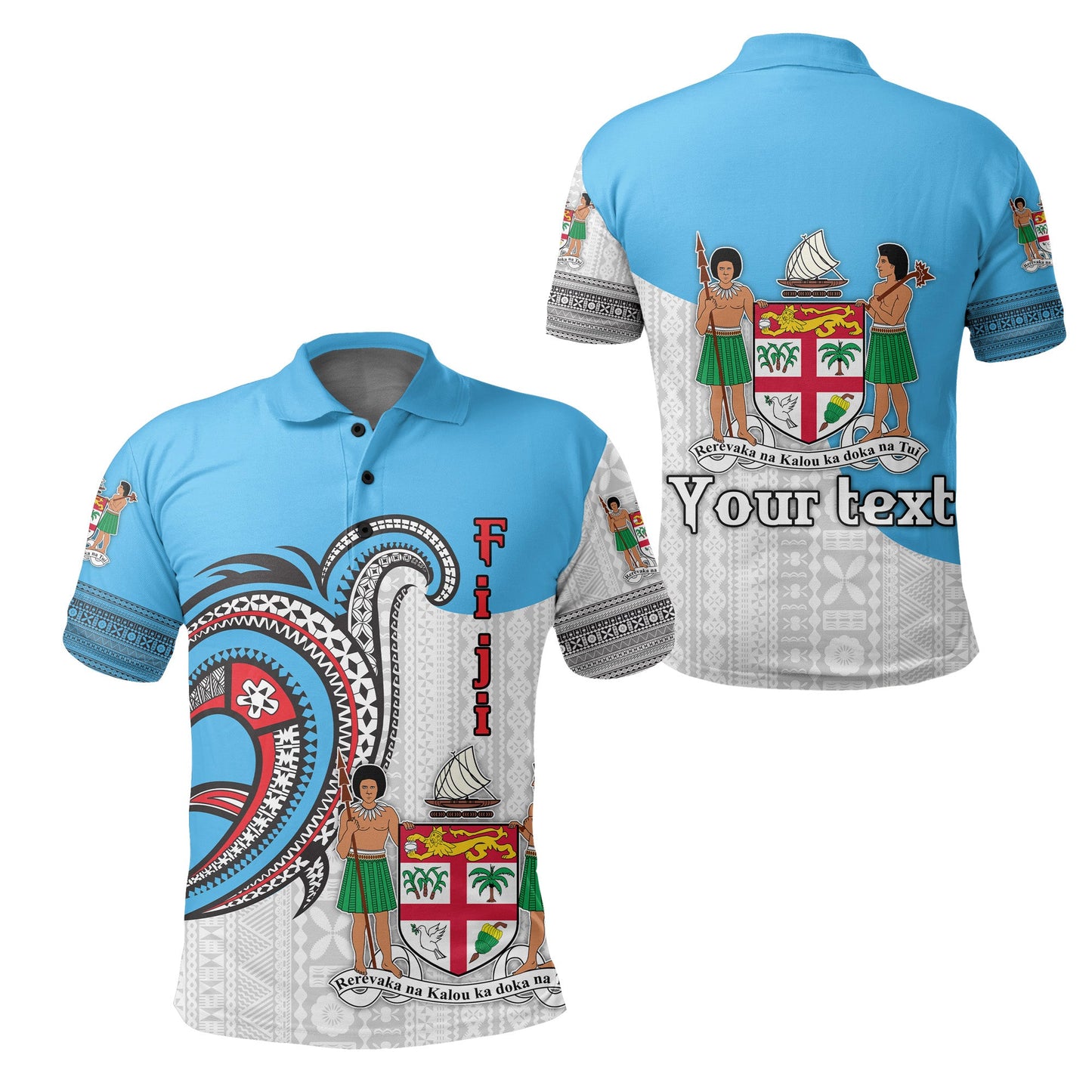 Custom Personalised Fiji Polo Shirt Polynesian Special Style
