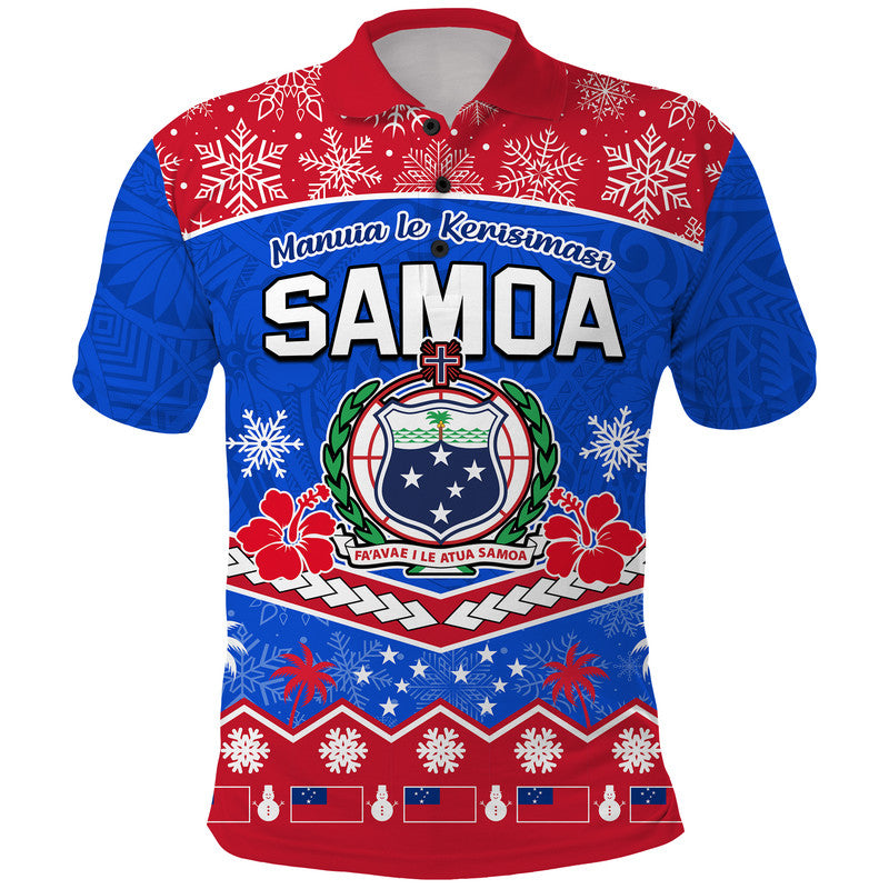 Samoa Tribal Polynesian Christmas Vibe Polo Shirt