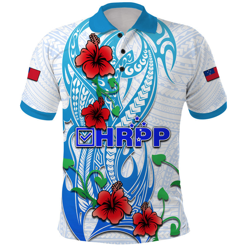 Special Samoa HRPP Party Polo Shirt Tribal Samoan Hibiscus Design