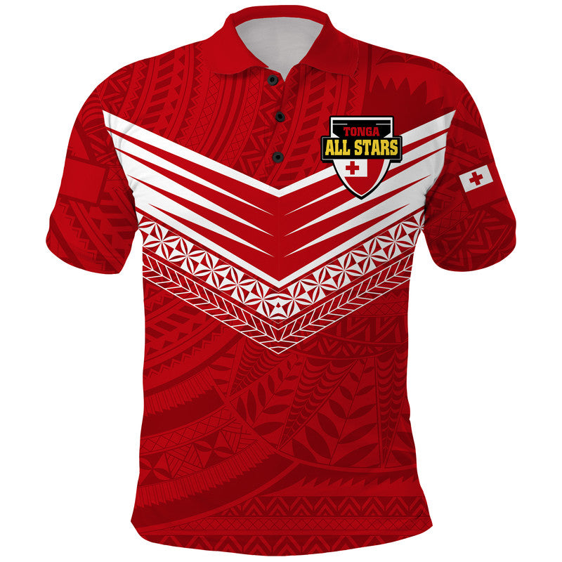 Polynesian Tonga Rugby Tongan Kupesi Ngatu Design Polo Shirt