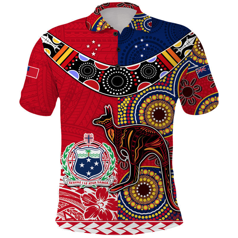 Australia Aboriginal and Samoa Polynesian Polo Shirt Boomerang