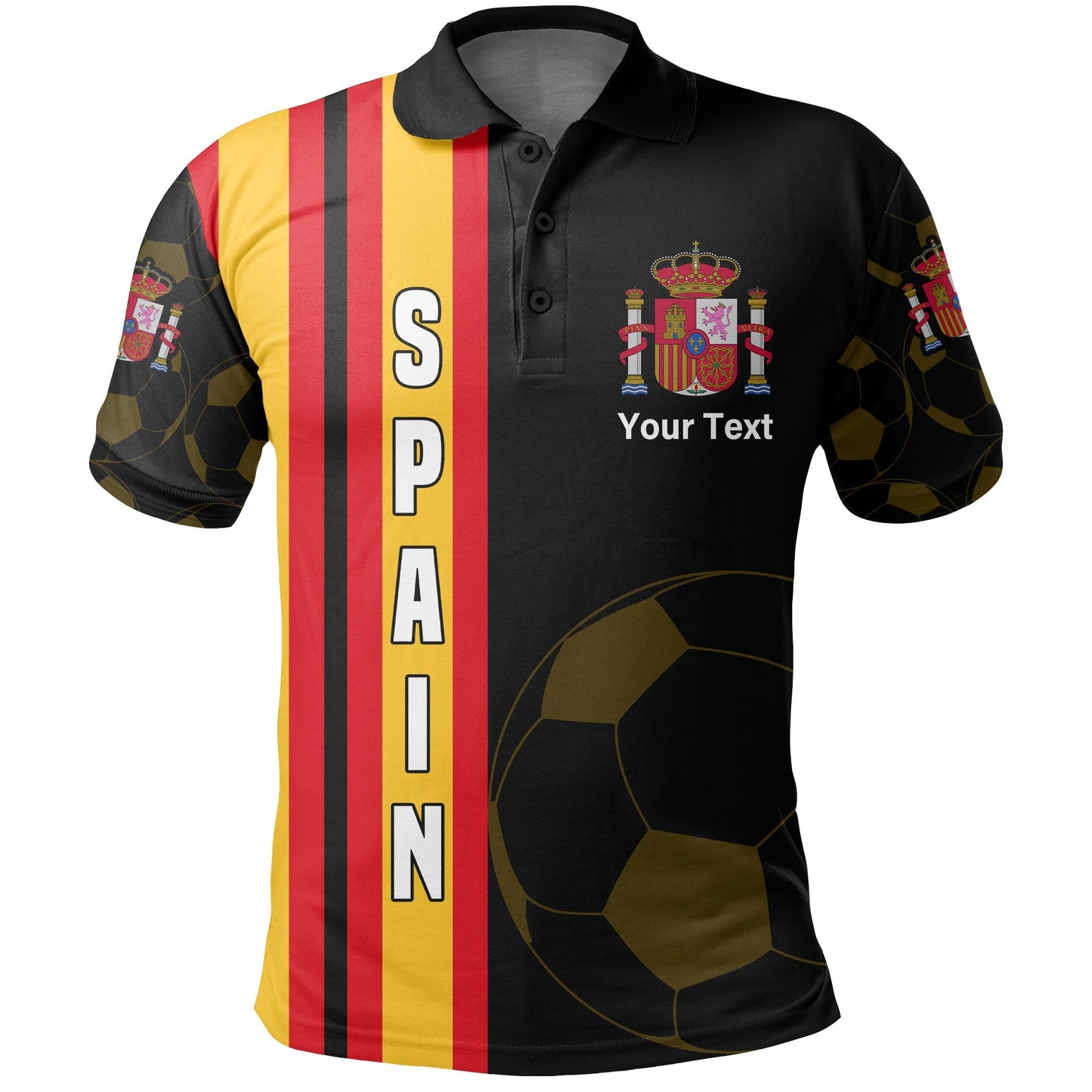 Custom Spain Polo Shirt Football 2021 Simple Style