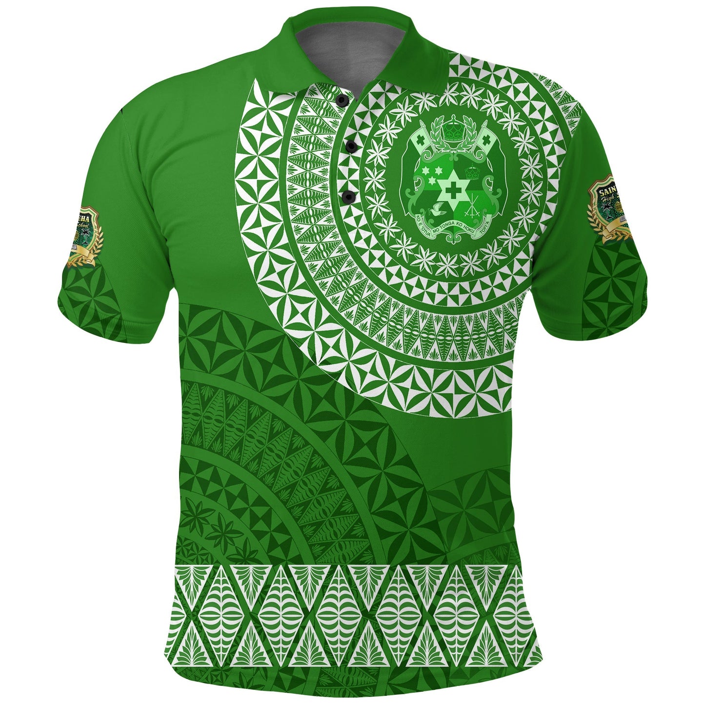 Saineha High School Tonga Polo Shirt Kupesi Style - Ver03
