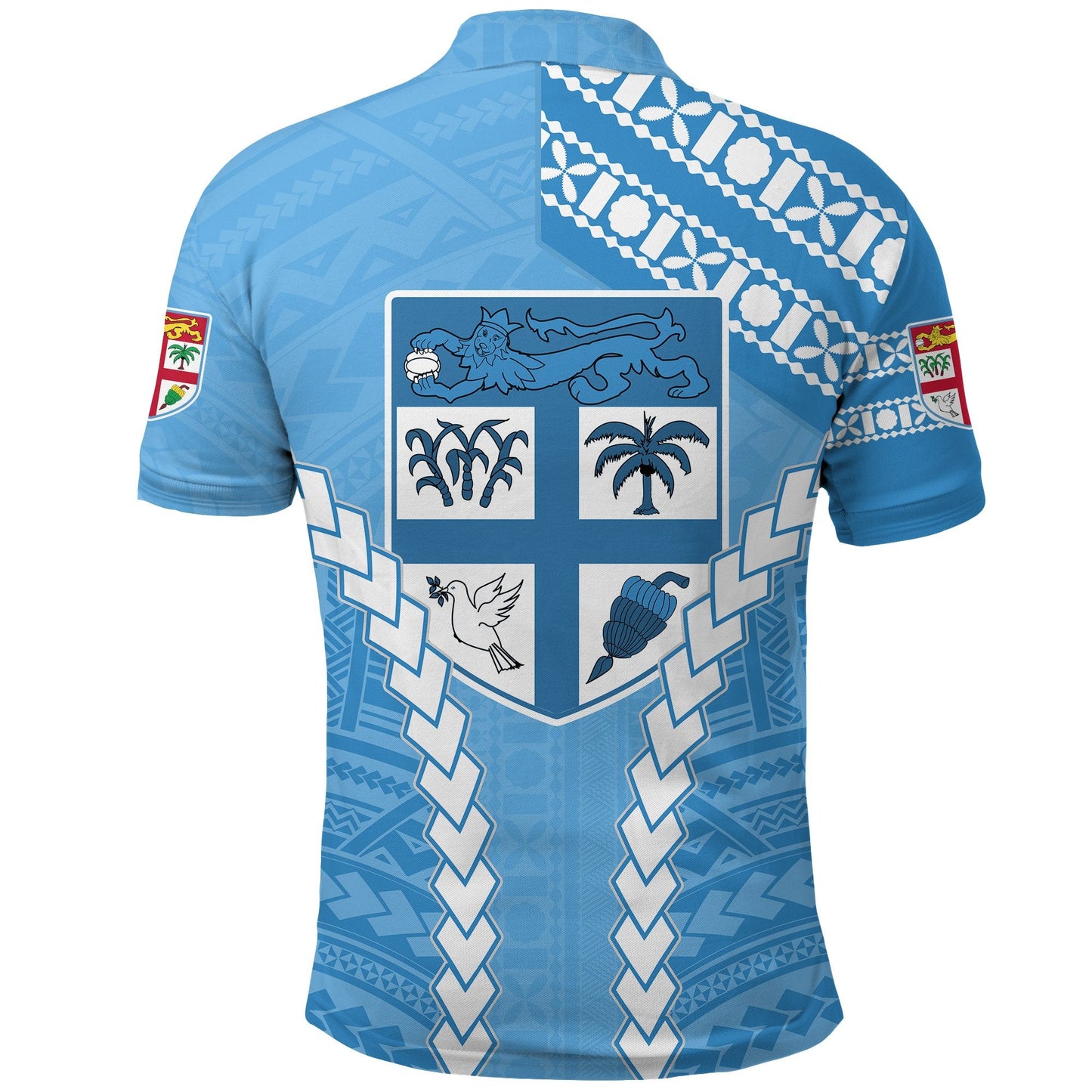 Fiji Rugby Polo Shirt Fresh Version Blue