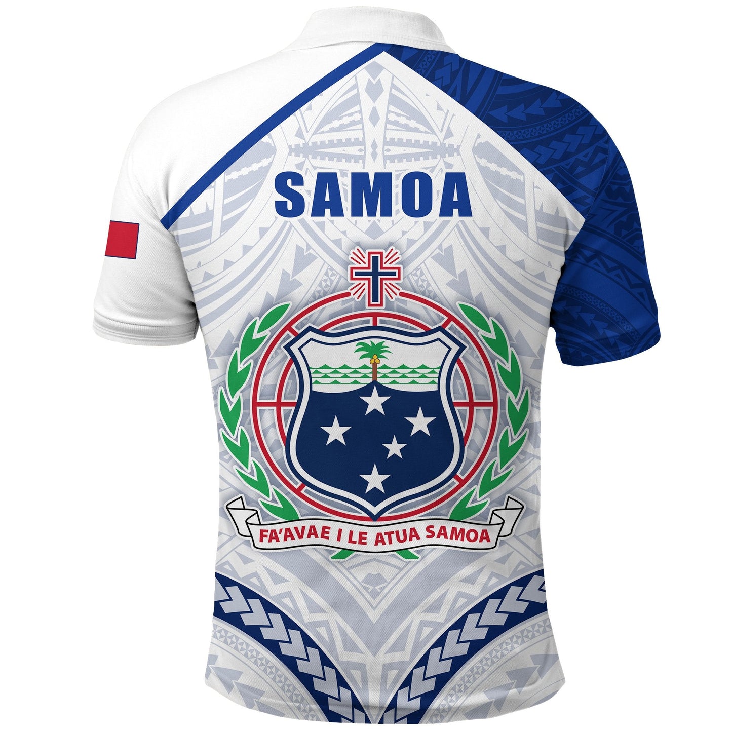 Samoa Rugby Polo Shirt Samoa Forever White
