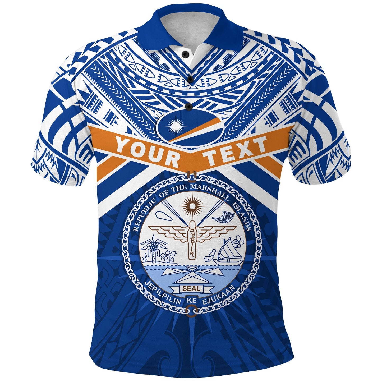 Custom Personalised Marshall Islands Rugby Polo Shirt Forever