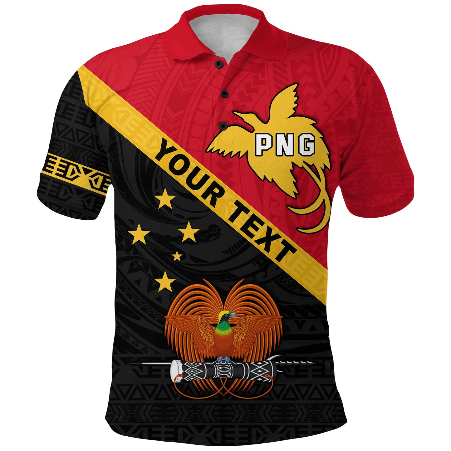 Custom Personalised Papua New Guinea Rugby Polo Shirt The Kumuls PNG