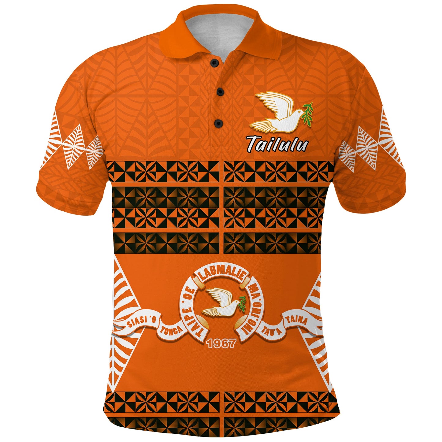 Tailulu College Polo Shirt Tonga Pattern