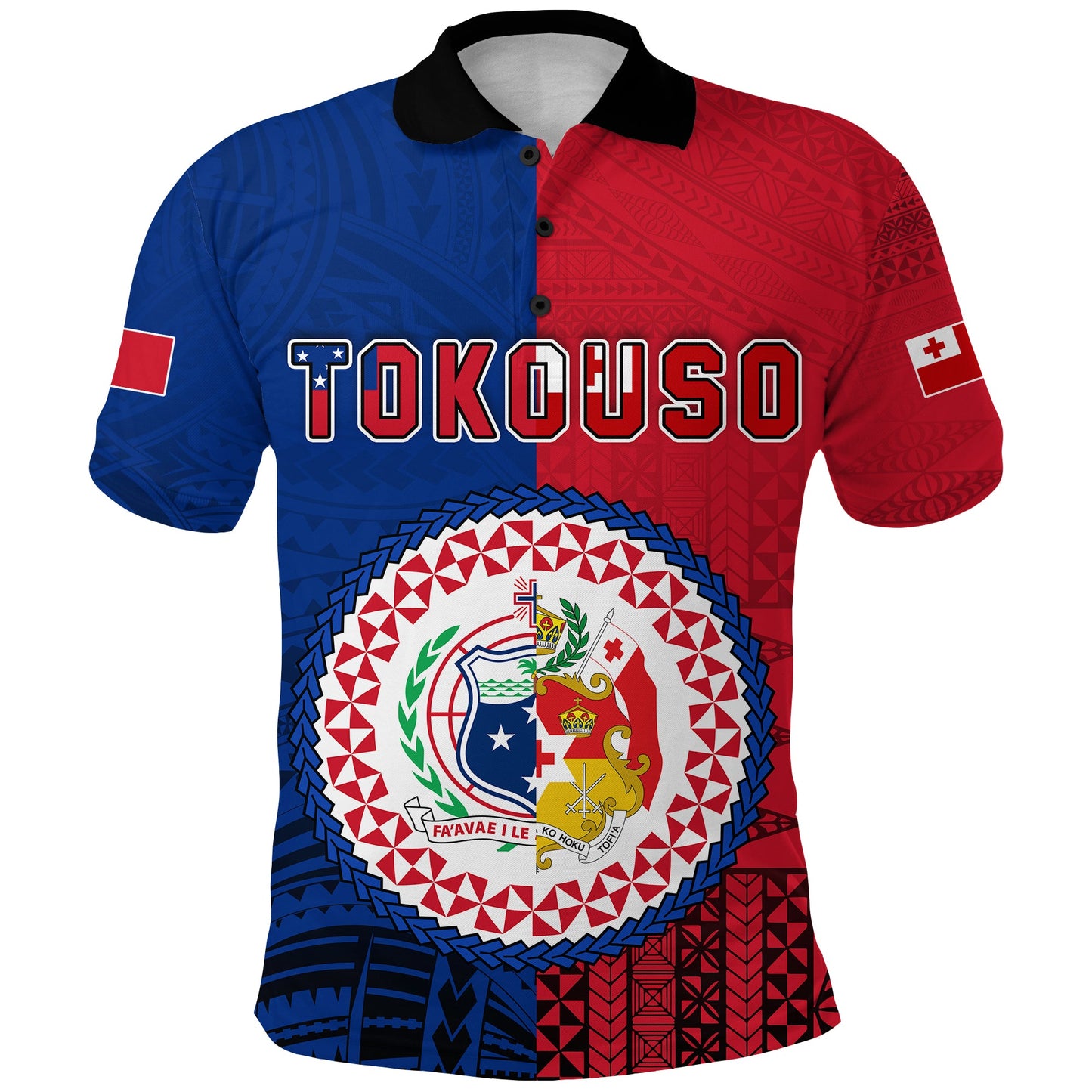 TokoUso Polo Shirt Tonga and Samoa Together