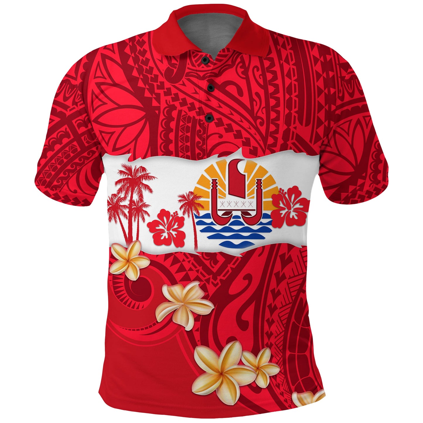 Tahiti Polynesian Polo Shirt Mythical Destination