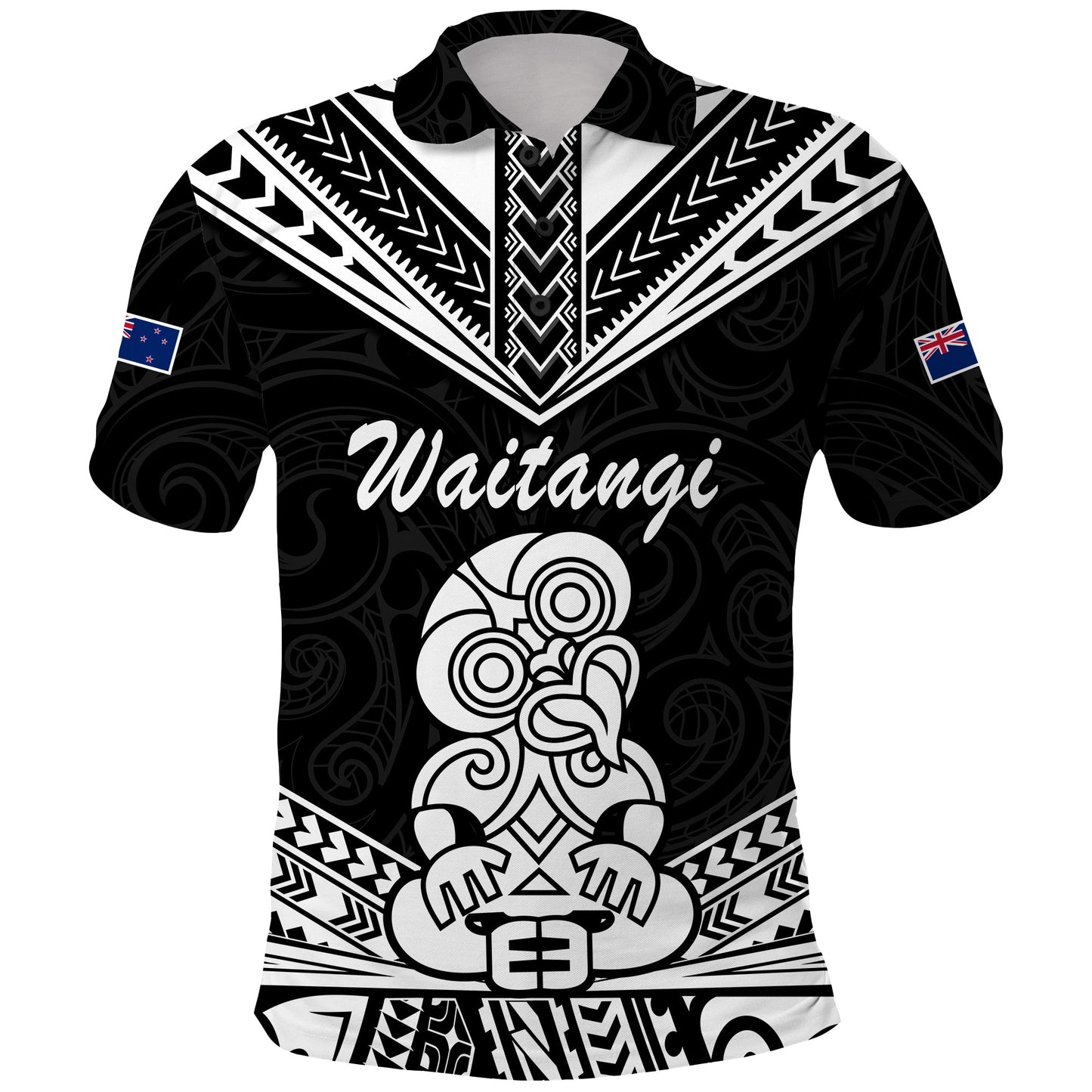 Waitangi Maori Tiki Polo Shirt All Over Print