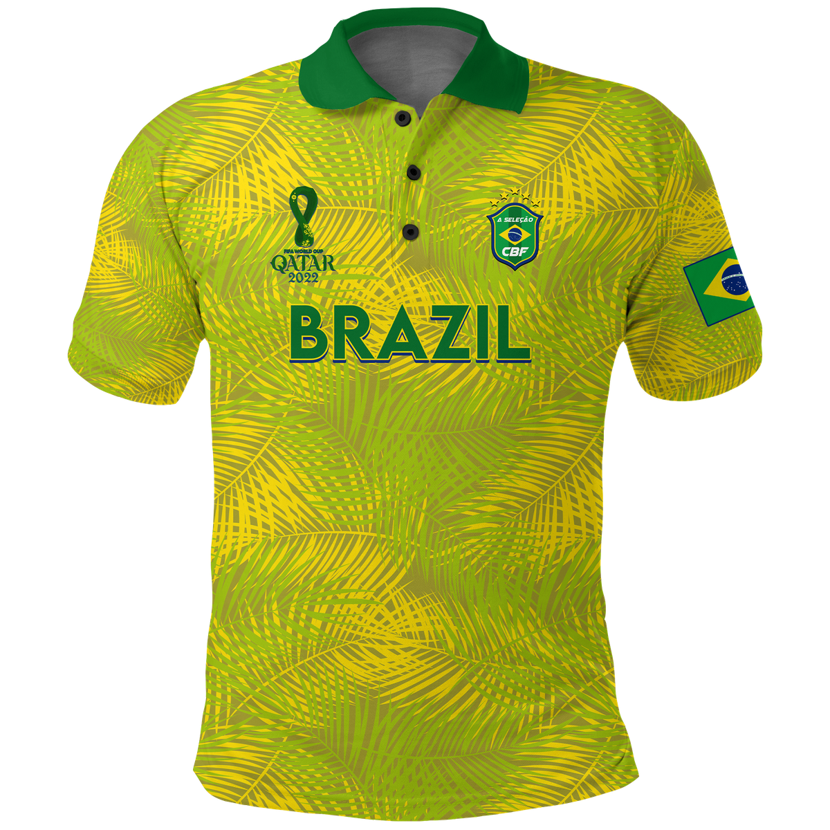Custom Brazil Polo Shirt Football 2022