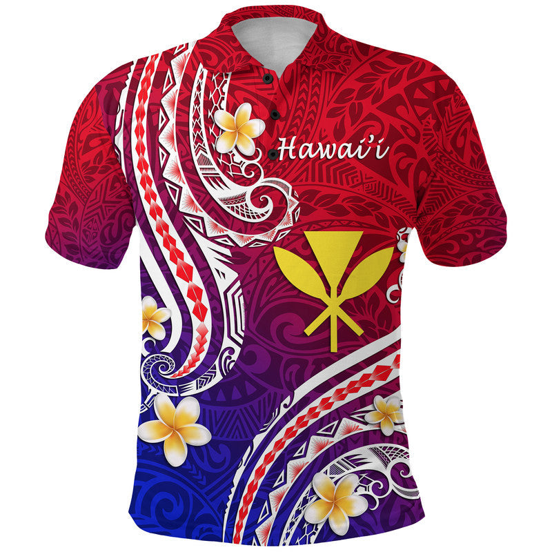 Hawaii Polo Shirt Polynesian Line Style
