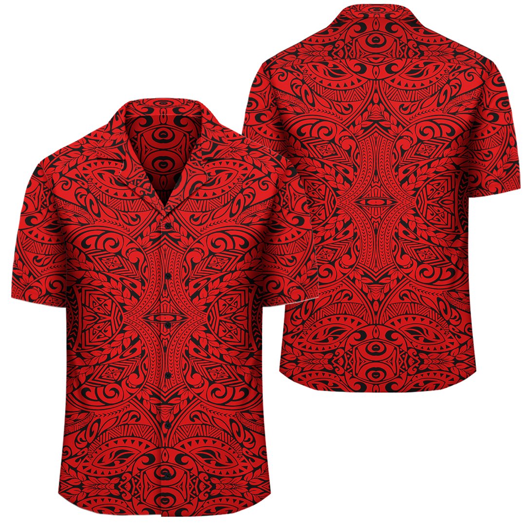 Polynesian Culture Red Hawaiian Shirt