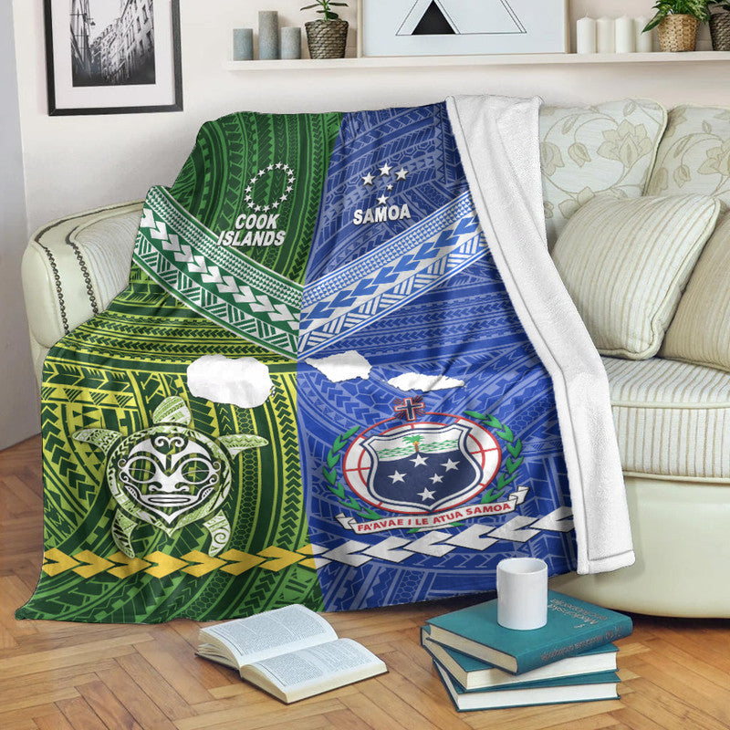 Samoa And Cook Islands Premium Blanket Together