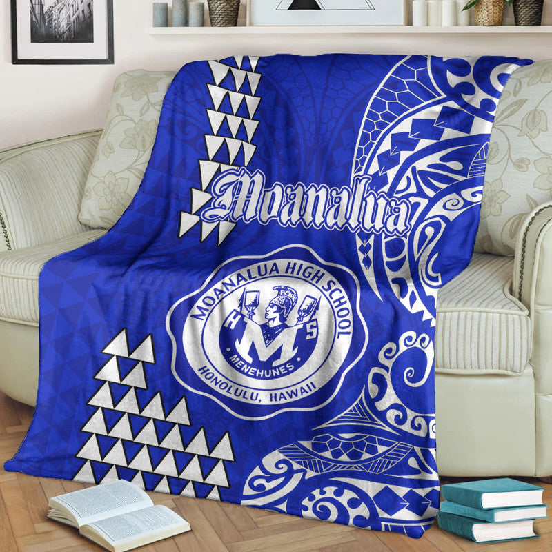 Hawaii Moanalua High School Premium Blanket Tribal Kakau