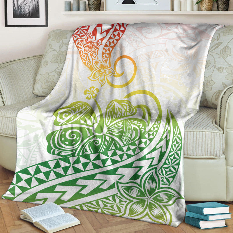 Polynesian Tribal Tattoo Retro Premium Blanket Gradient 02 Screen Color
