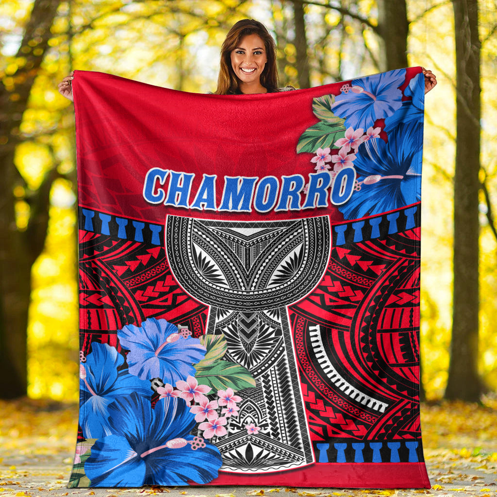 Guam Chamorro Premium Blanket Latte Stone Red Polynesian Haligi