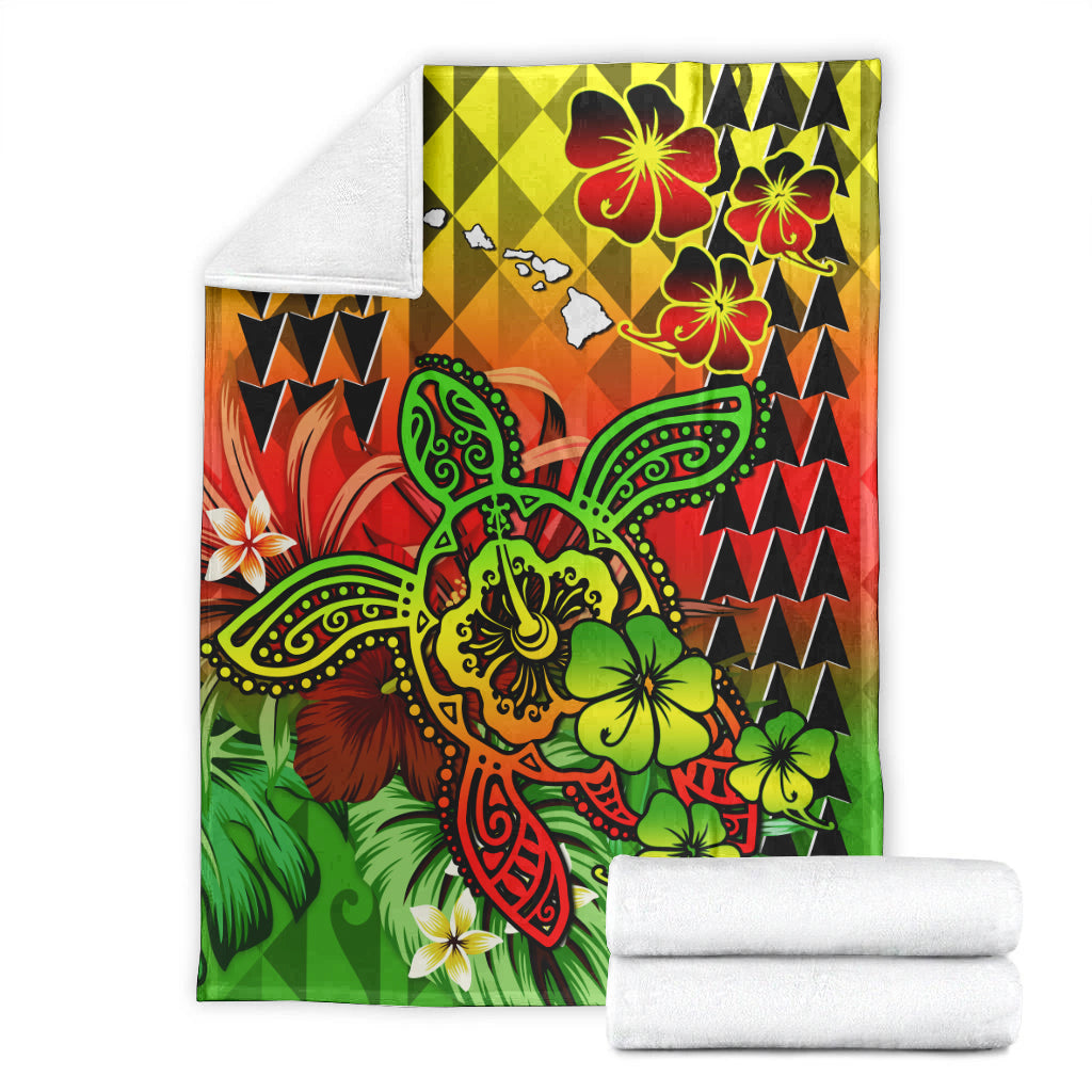 Hawaii Turtle Premium Blanket Color Tribal Pattern Hawaiian