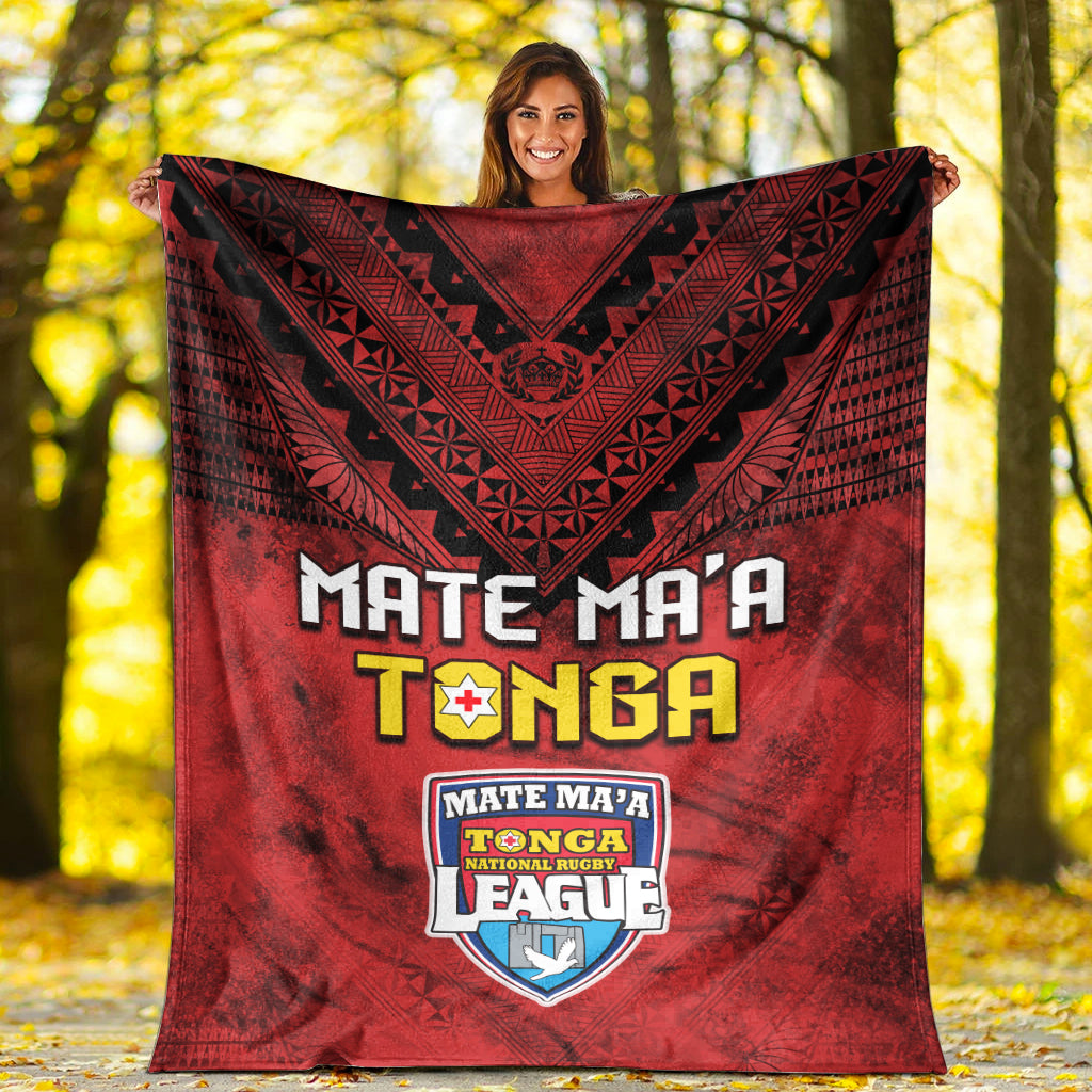 Tonga Rugby MMT Premium Blanket Ngatu Mate Maa Tonga Grunge