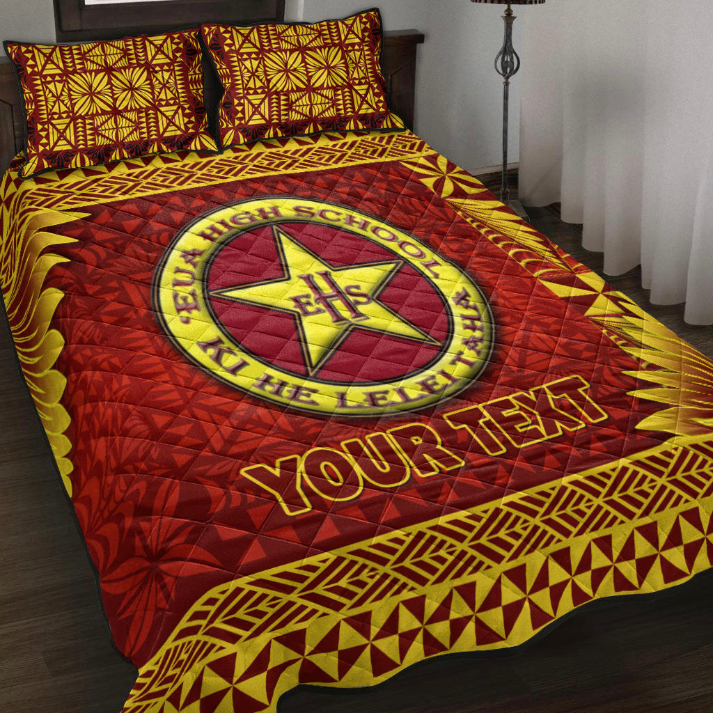 (Custom Personalised) Tonga Eua High School Quilt Bed Set Simplified Version