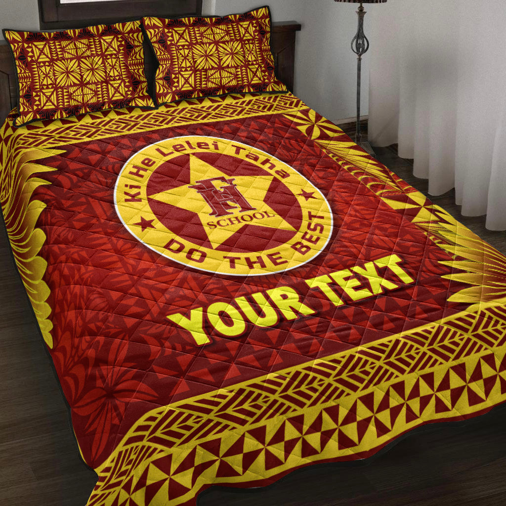 (Custom Personalised) Tonga Niuafo'ou High School Quilt Bed Set Simplified Version