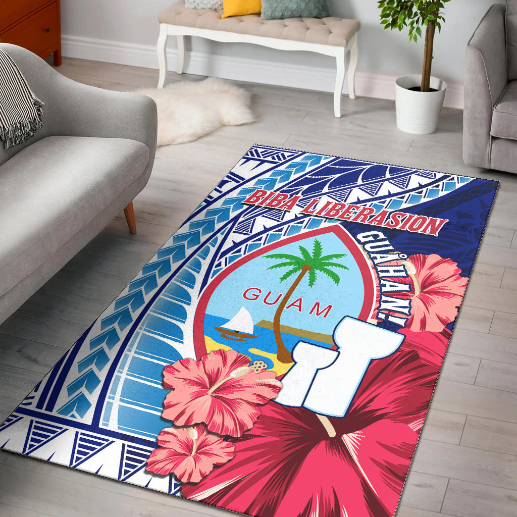 Guam Chamorro Area Rug Happy Liberation Day Latte Stone