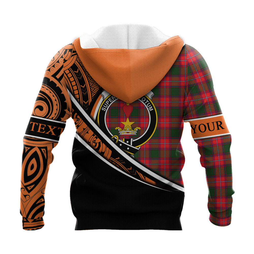 Printivon Rattray Modern Knitted Hoodie Pattern Polynesian Custom Text