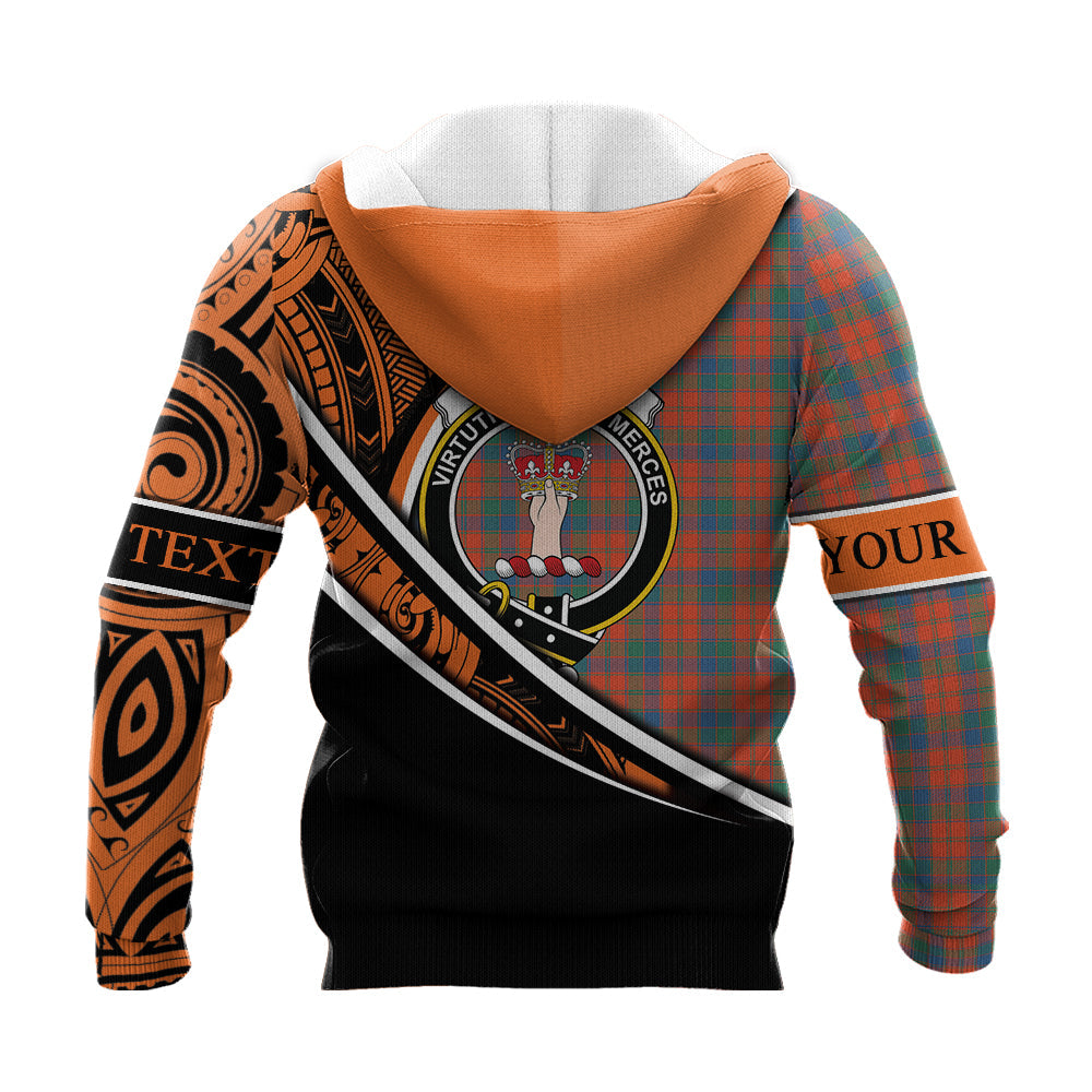 Printivon Robertson Ancient Knitted Hoodie Pattern Polynesian Custom Text
