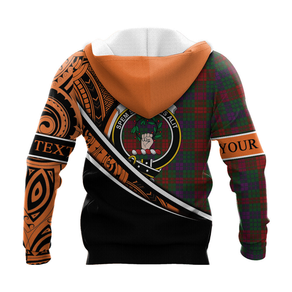 Printivon Ross 03 Knitted Hoodie Pattern Polynesian Custom Text