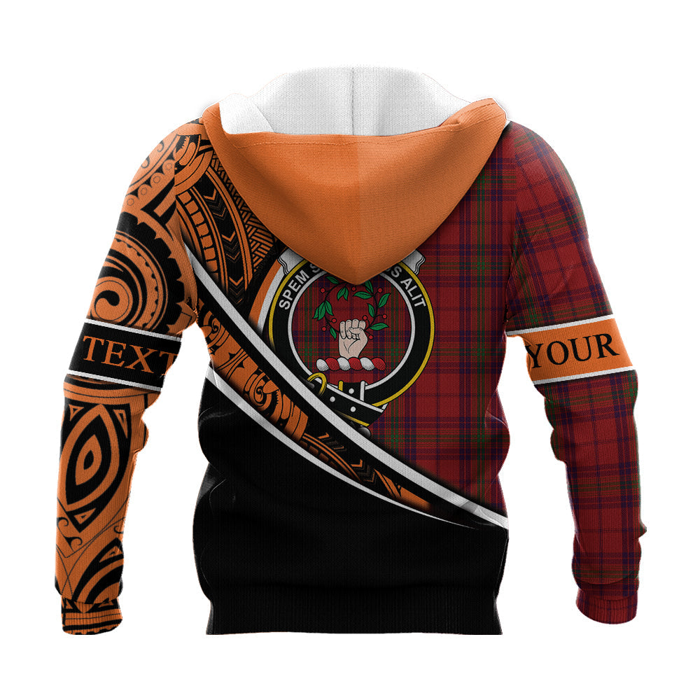 Printivon Ross Old Knitted Hoodie Pattern Polynesian Custom Text
