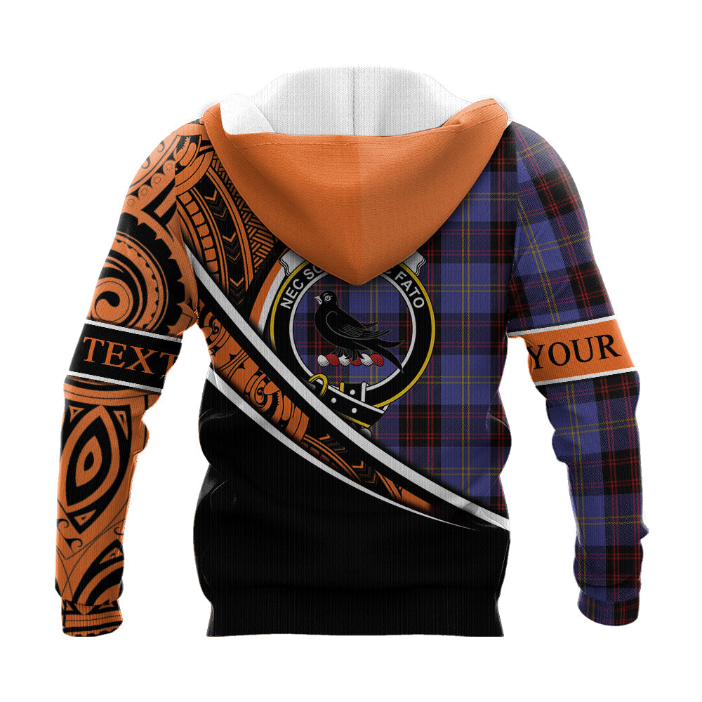 Printivon Rutherford Knitted Hoodie Pattern Polynesian Custom Text