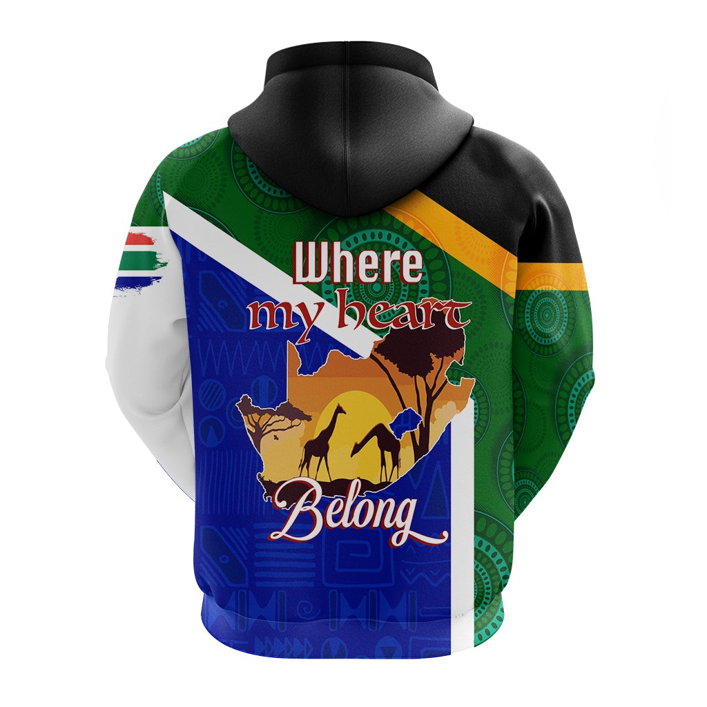 Custom South Africa Where My Heart Belongs Hoodie